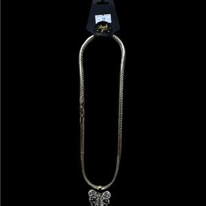 Elegant Gold plated 14k Necklace with Butterfly Pendant